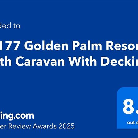 Pg177 Golden Palm Resort 8 Berth Caravan With Decking Chapel Saint Leonards Exteriér fotografie
